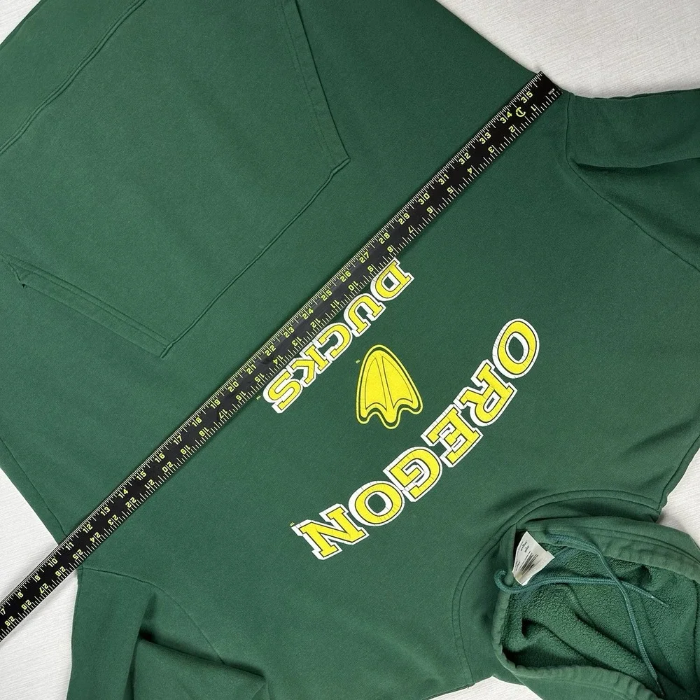 Vintage Y2K Univeristy of Oregon Ducks Adidas Hoodie Sweatshirt Men Large Green